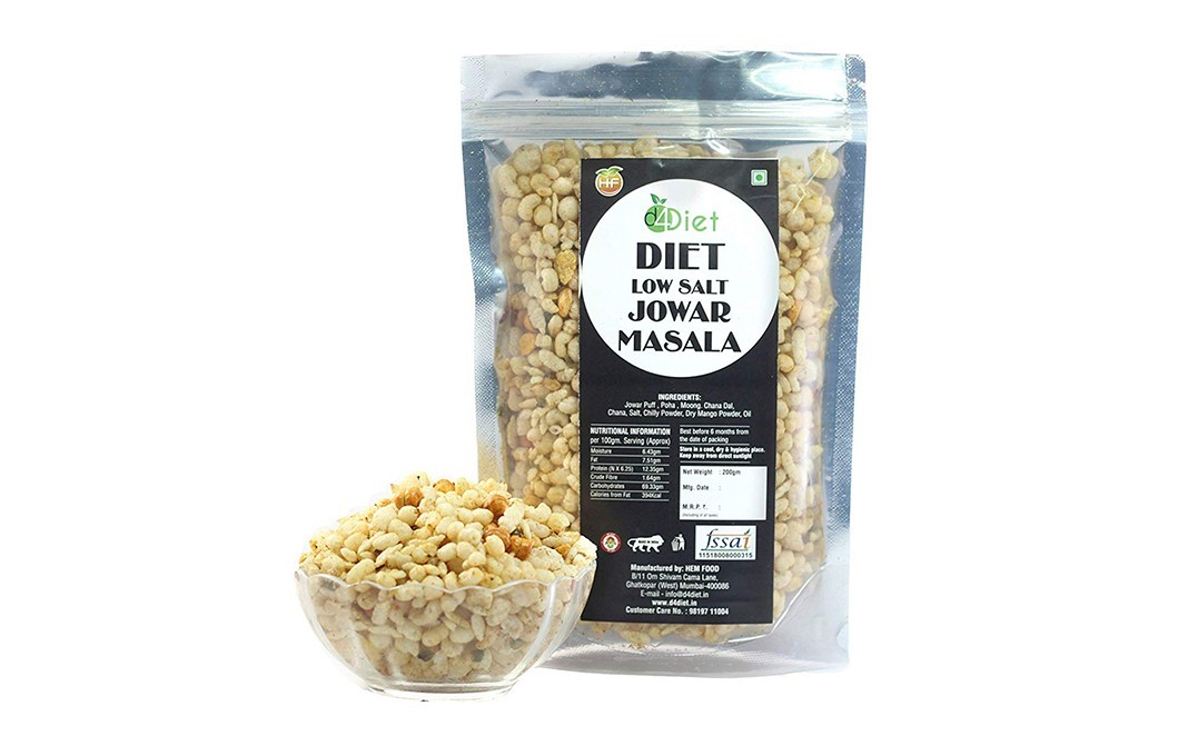 D4Diet Low Salt Jowar Masala    Shrink Pack  200 grams